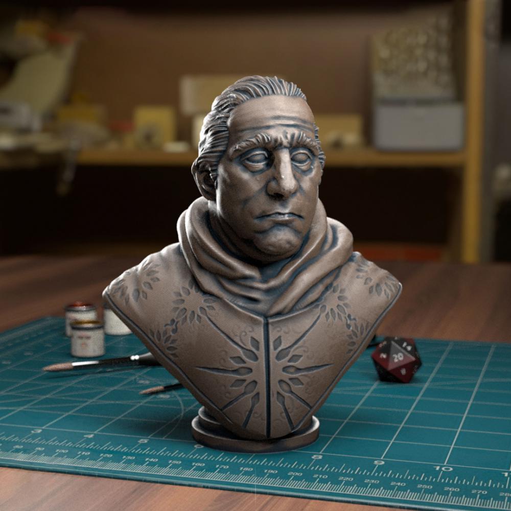 中年男人头雕3D打印模型