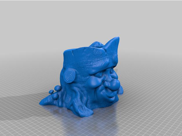 树桩花盆3D打印模型