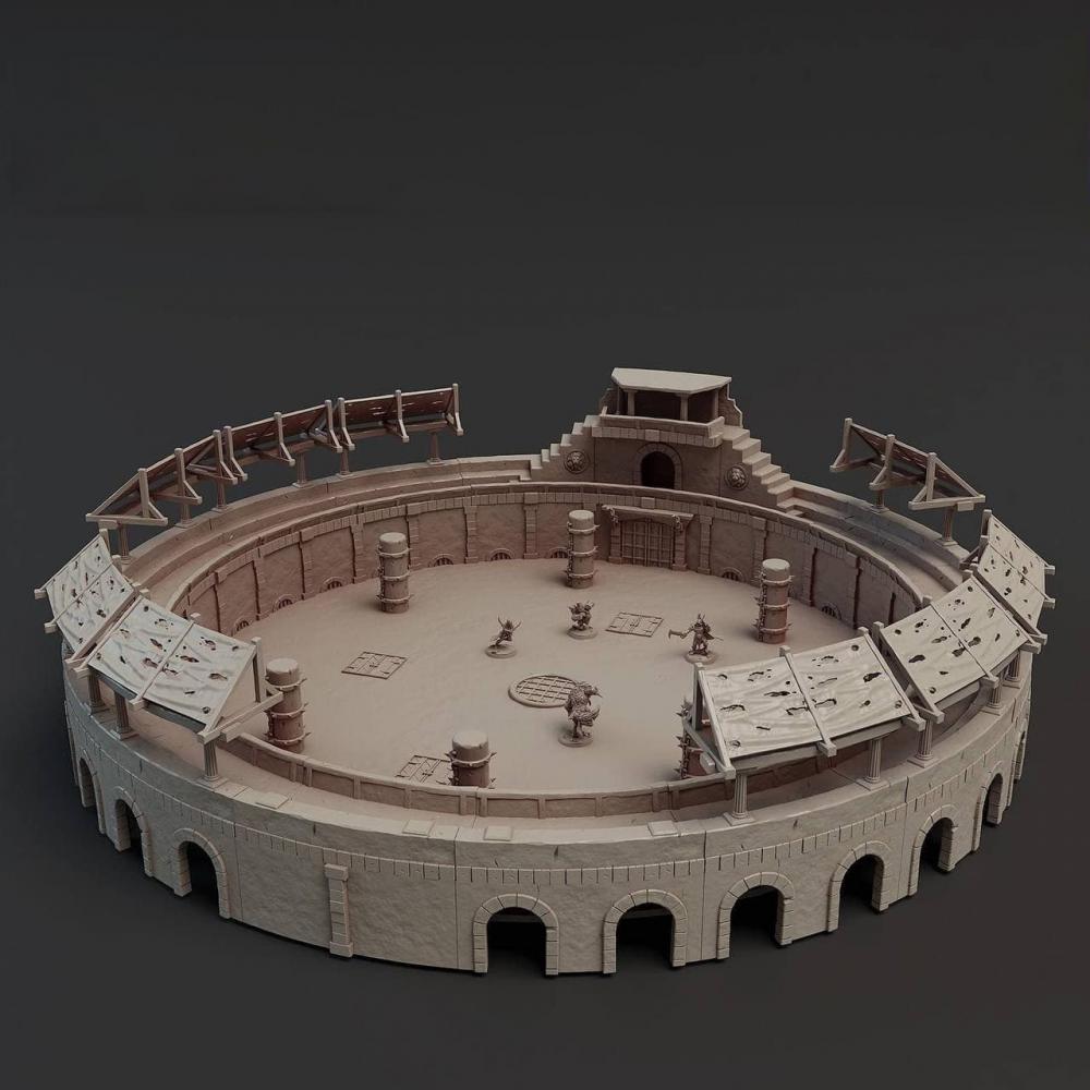 角斗场 古罗马3D打印模型