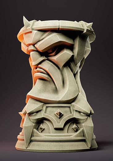 矮人城堡雕像3D打印模型