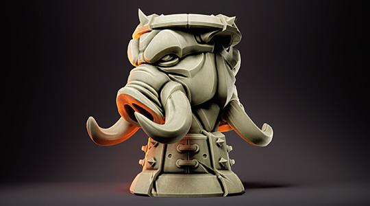 野猪城堡雕像3D打印模型