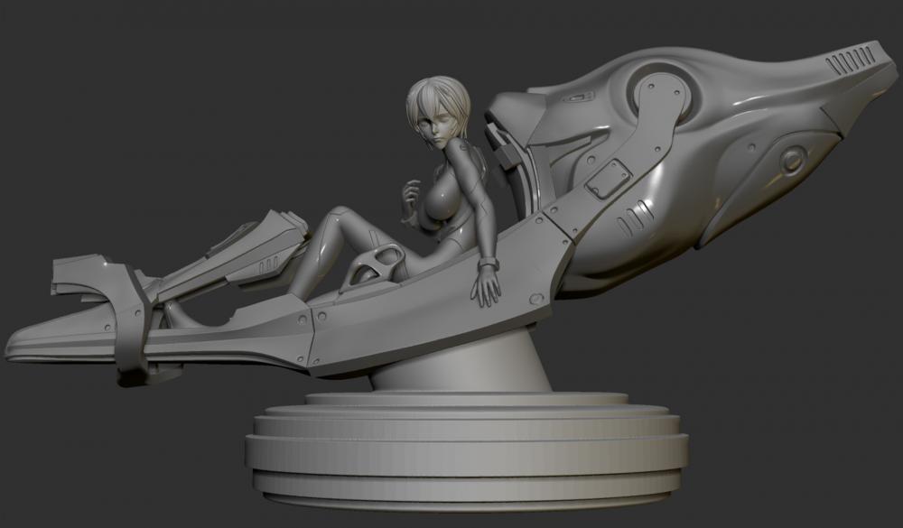 绫波丽在驾驶舱3D打印模型