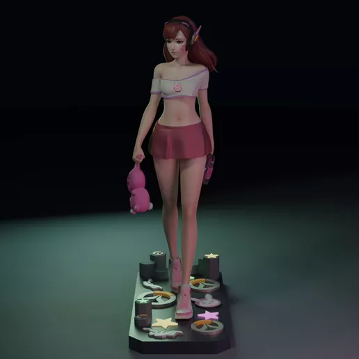 守望先锋 D.Va3D打印模型