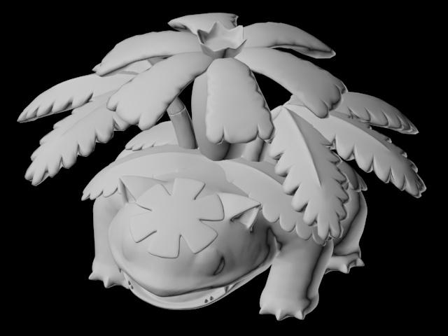 精灵宝可梦口袋妖怪超级妙蛙花3D打印模型