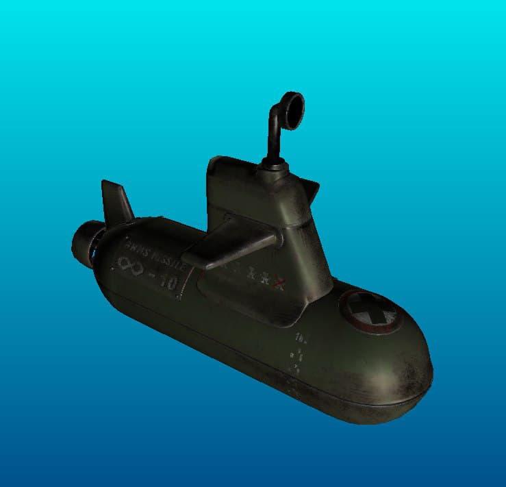 中型潜艇3D打印模型