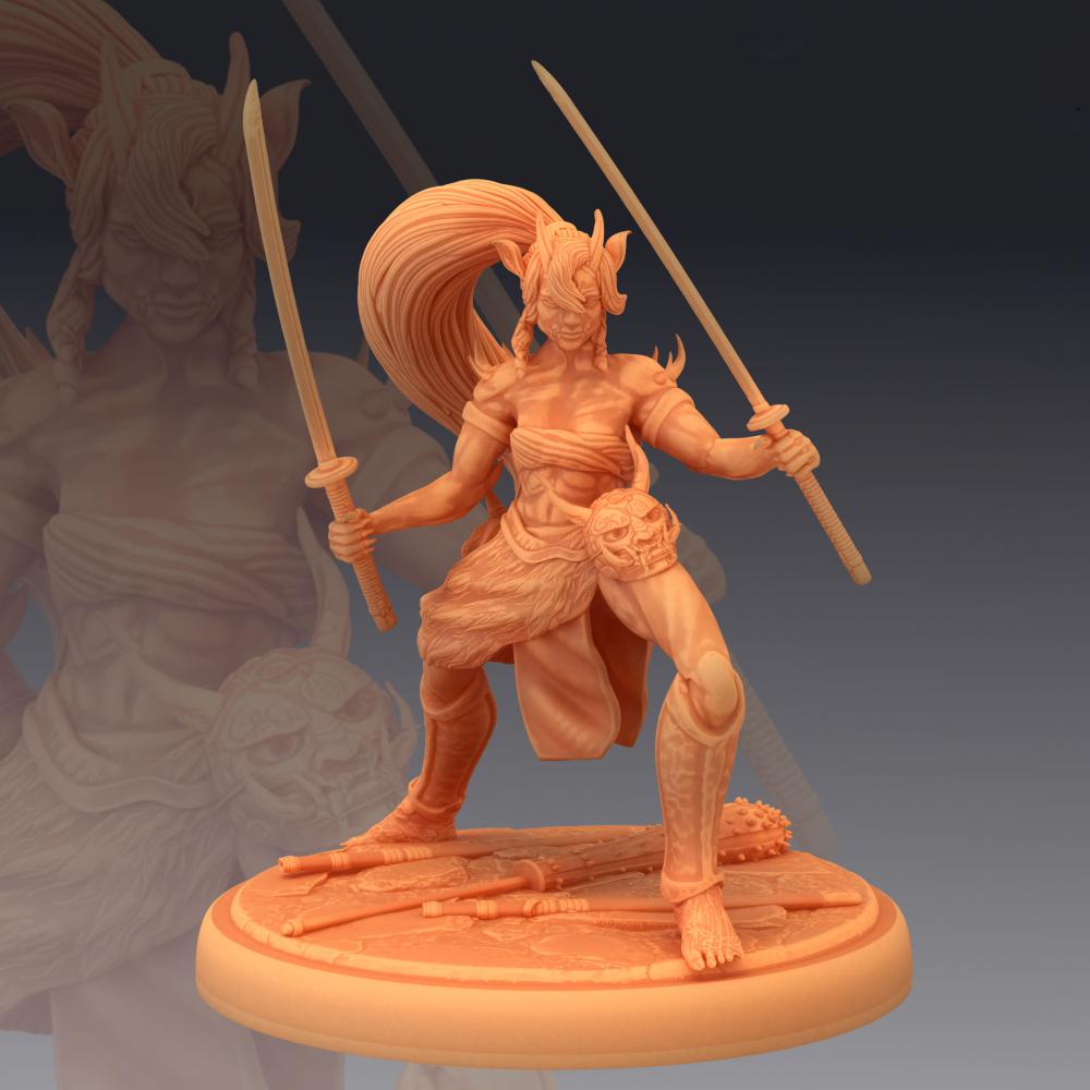 中国神话西游记-鬼面剑客3D打印模型