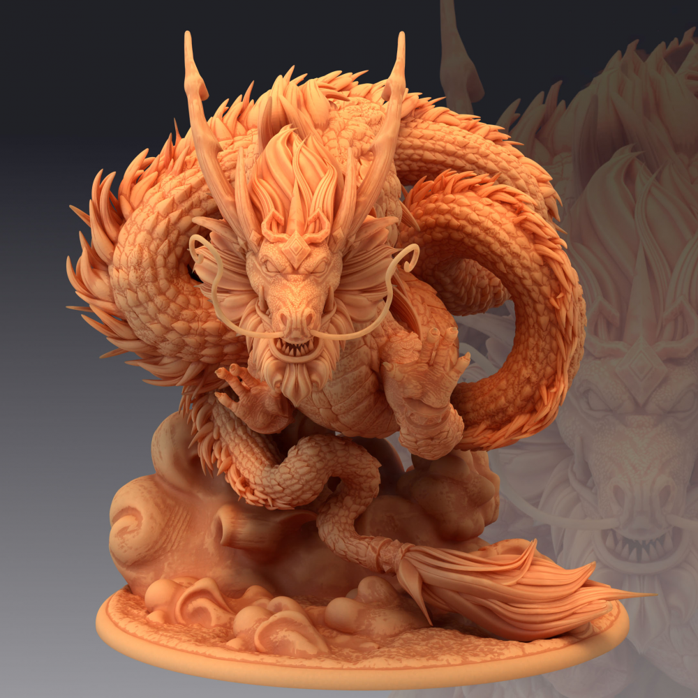 中国神话西游记-青龙3D打印模型