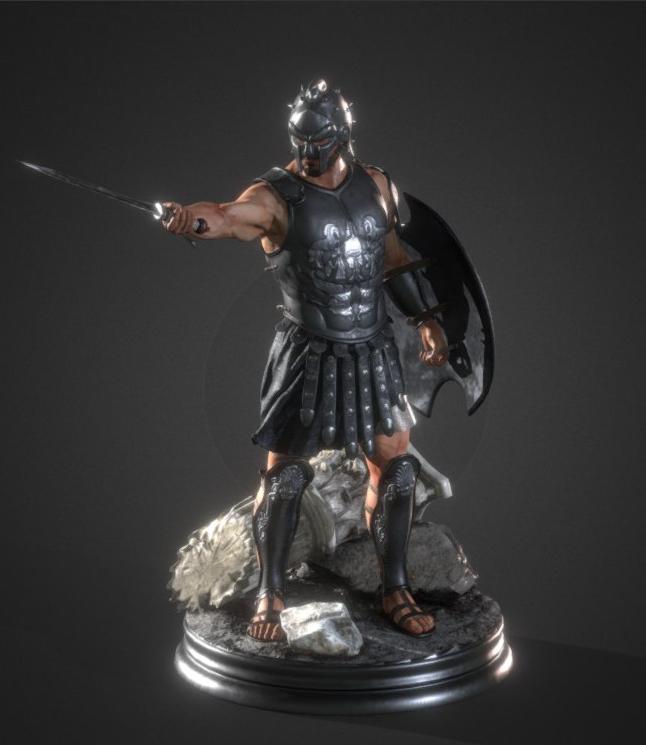 古罗马角斗士3D打印模型
