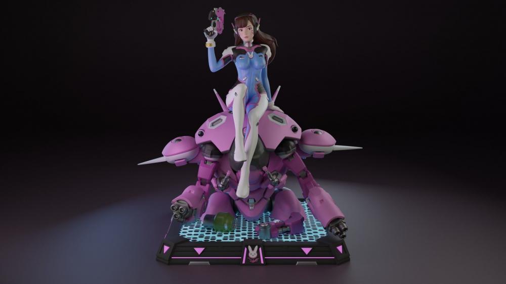 守望先锋DVA-坐姿3D打印模型