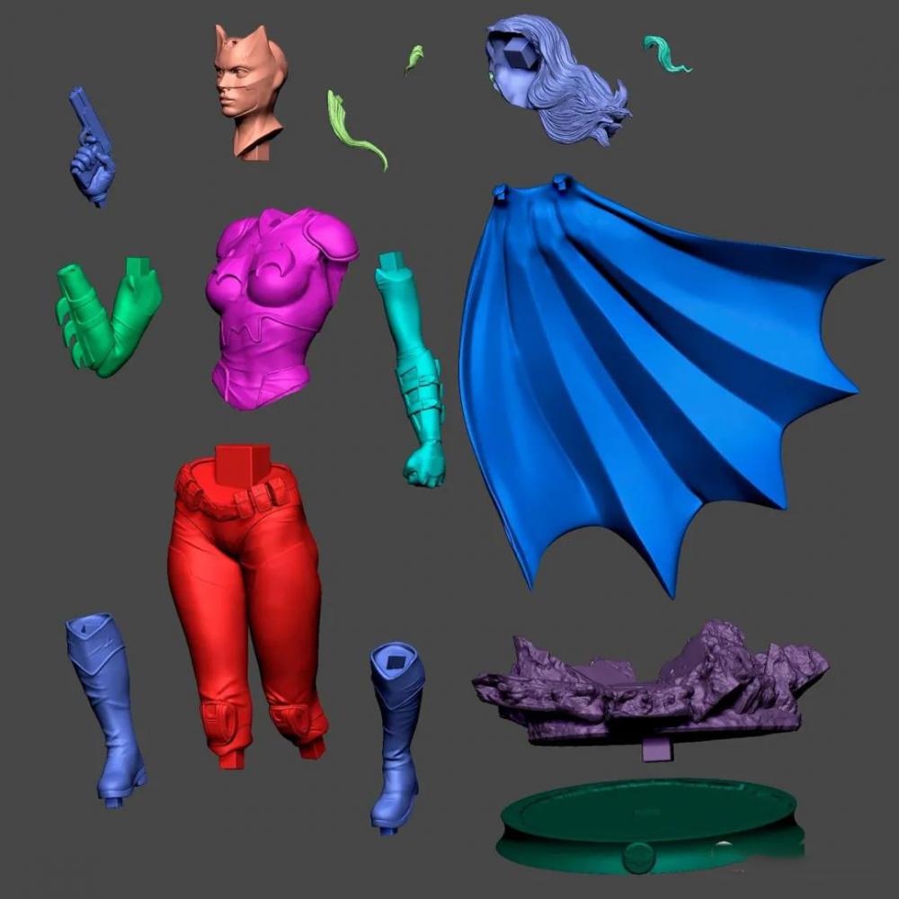 蝙蝠女侠3D打印模型