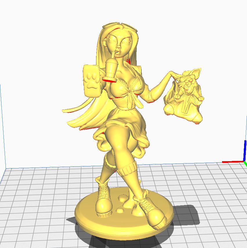 女孩3D打印模型