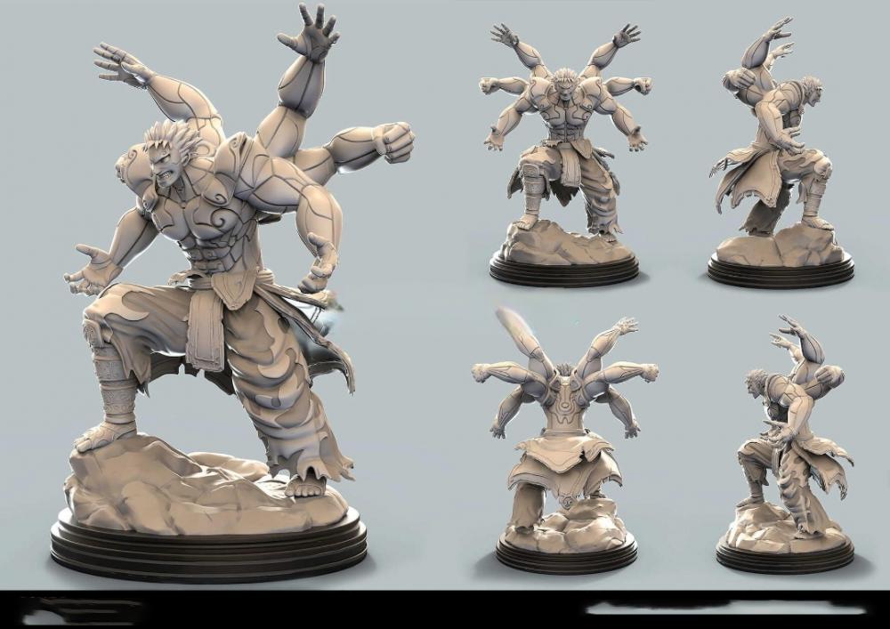 拳愿阿修罗3D打印模型