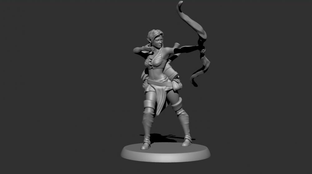 精灵族女战士3D打印模型