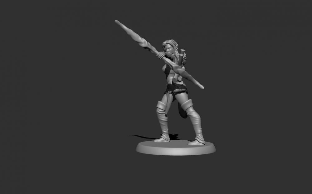 精灵族女战士3D打印模型