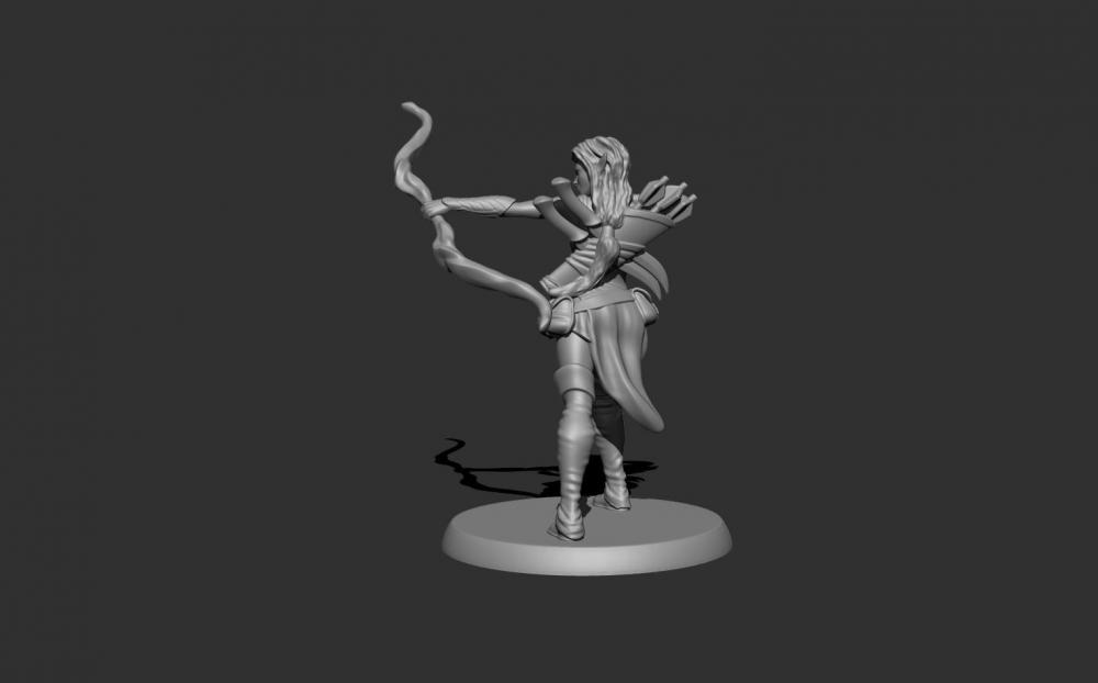 精灵族女战士3D打印模型