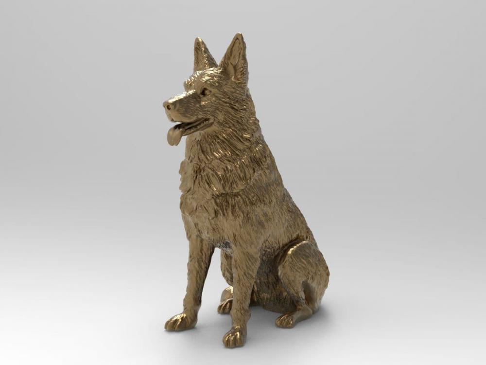 德国牧羊犬3D打印模型