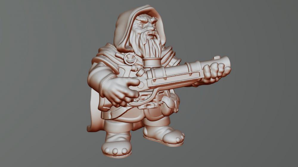 矮人火枪手3D打印模型