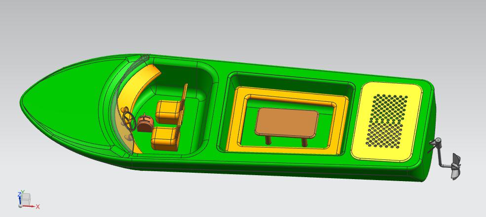 小游艇模型3D打印模型