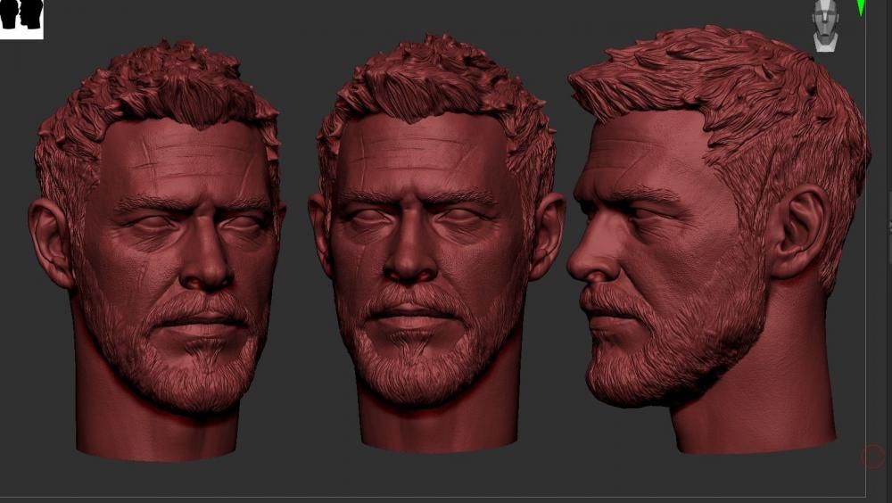 《雷神》托尔 高精头雕3D打印模型