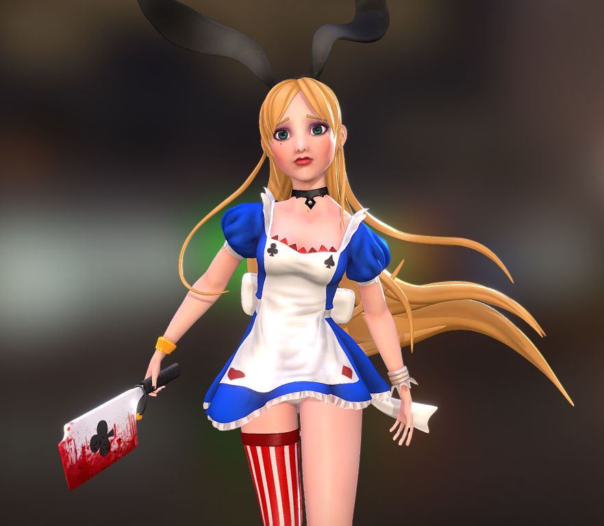 扑克爱丽丝3d打印模型