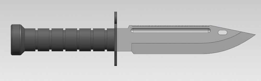战术匕首3D打印模型