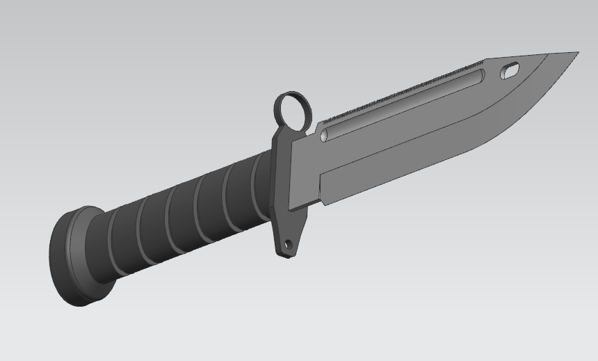 战术匕首3D打印模型