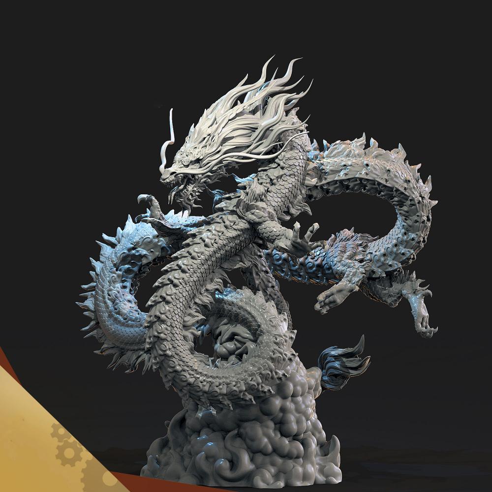 日本神话 青龙3D打印模型