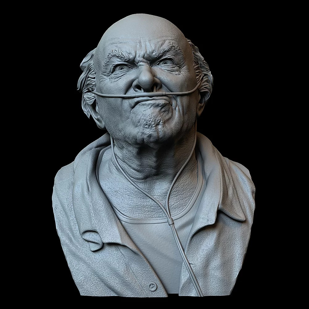 《绝命毒师》 赫克托萨拉曼卡 头雕 头像3D打印模型