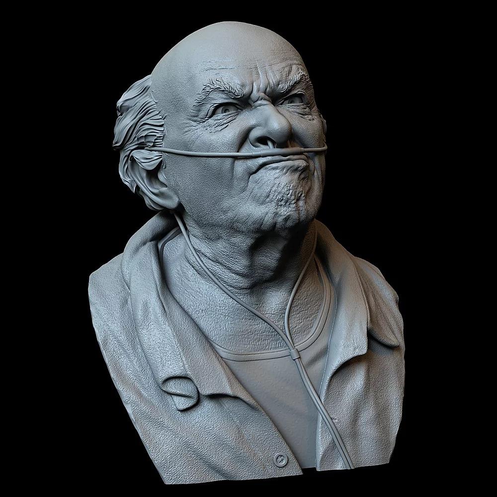 《绝命毒师》 赫克托萨拉曼卡 头雕 头像3D打印模型