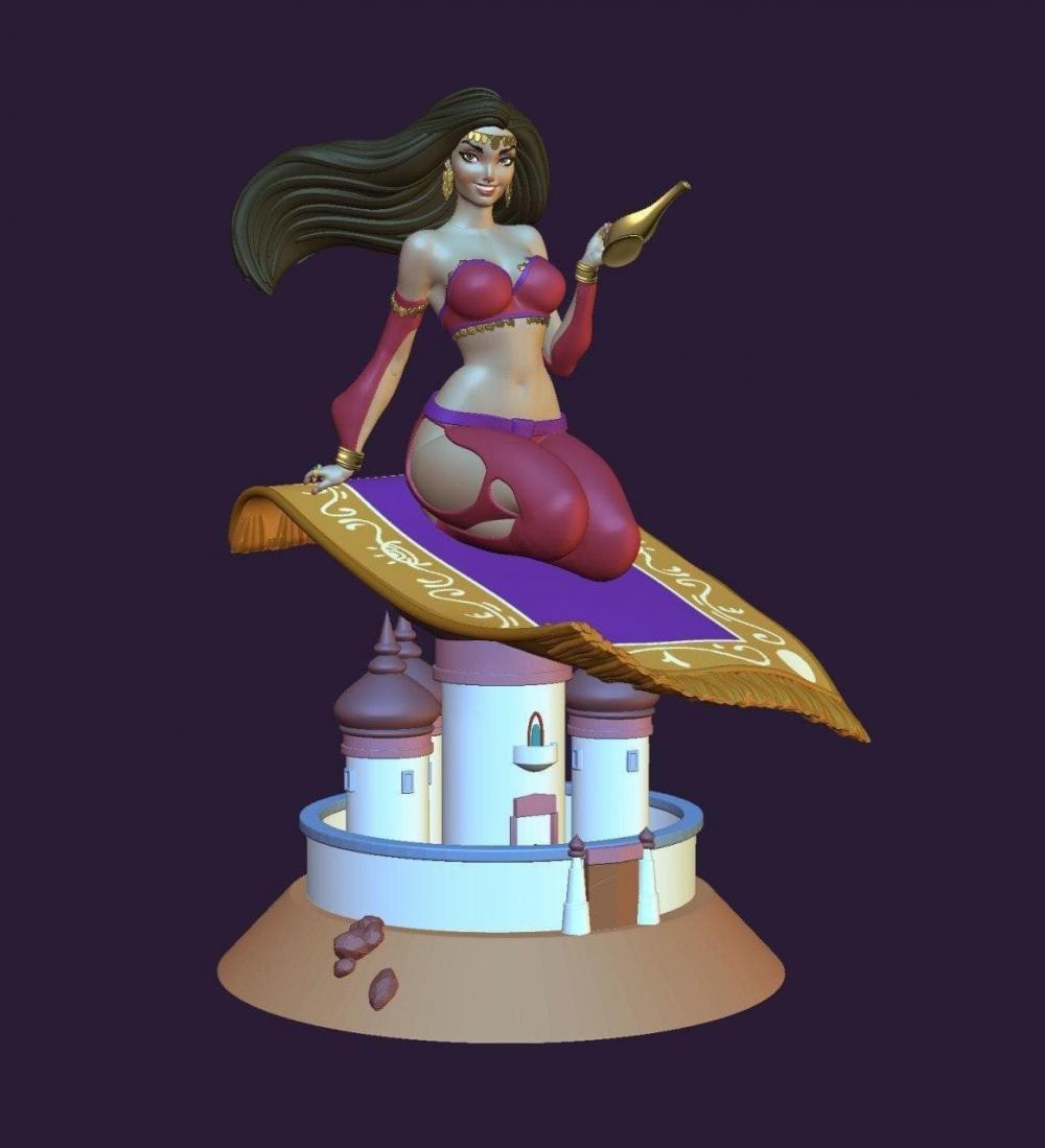 阿拉丁神灯 茉莉公主3D打印模型