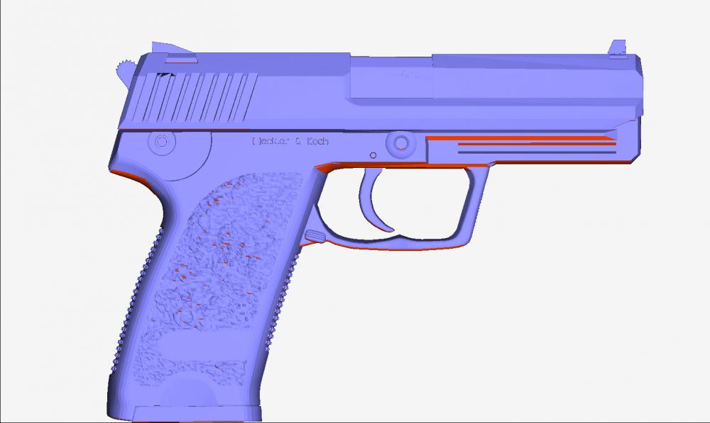 USP9 半自动手枪3D打印模型