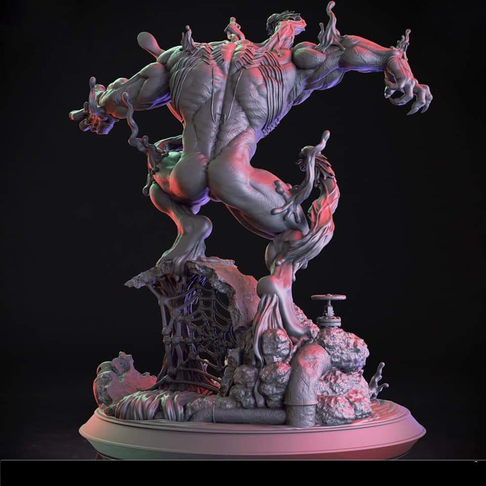 毒液vs蜘蛛侠3D打印模型