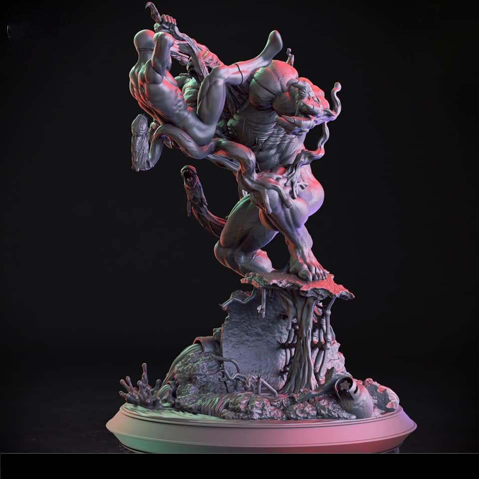 毒液vs蜘蛛侠3D打印模型