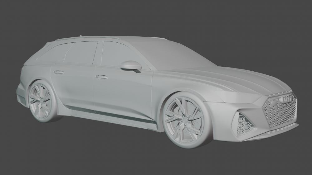 2020 奥迪 RS 6 轿车3D打印模型