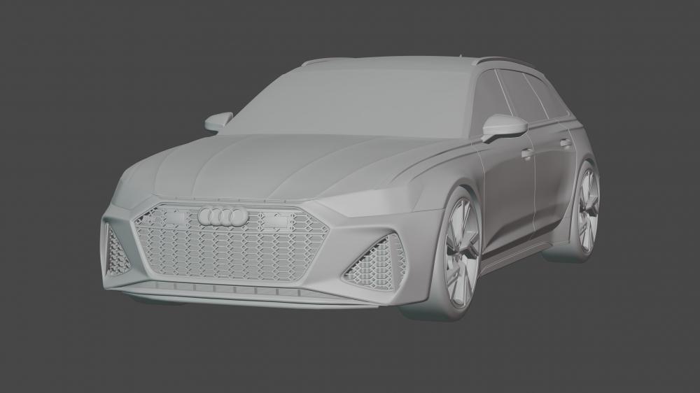 2020 奥迪 RS 6 轿车3D打印模型