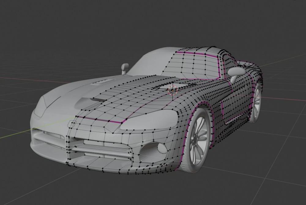 道奇毒蛇 STR-10 轿跑车3D打印模型