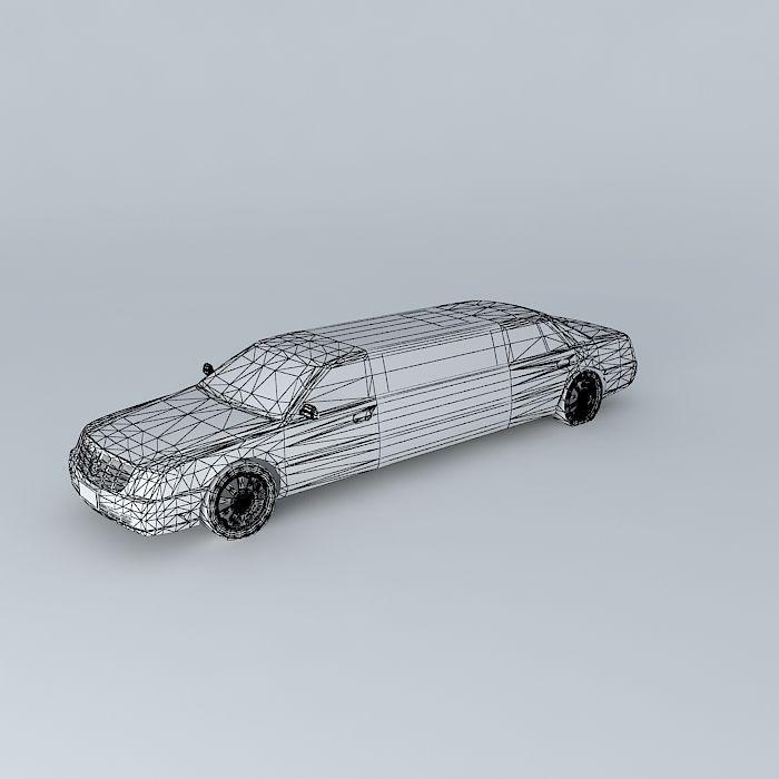 凯迪拉克加长豪华轿车3D打印模型