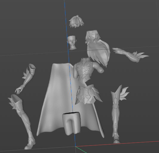《黄金圣斗士 双鱼座 分件》高精模型图纸3D打印模型