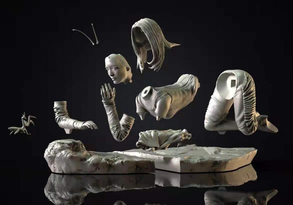 漫威螳螂女含河蟹多形态版3D打印模型