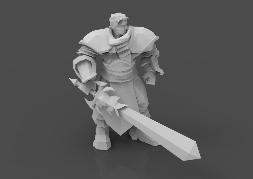 德玛西亚之力-盖伦-英雄联盟3D打印模型