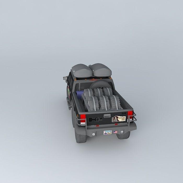 改装悍马  达喀尔支援卡车3D打印模型