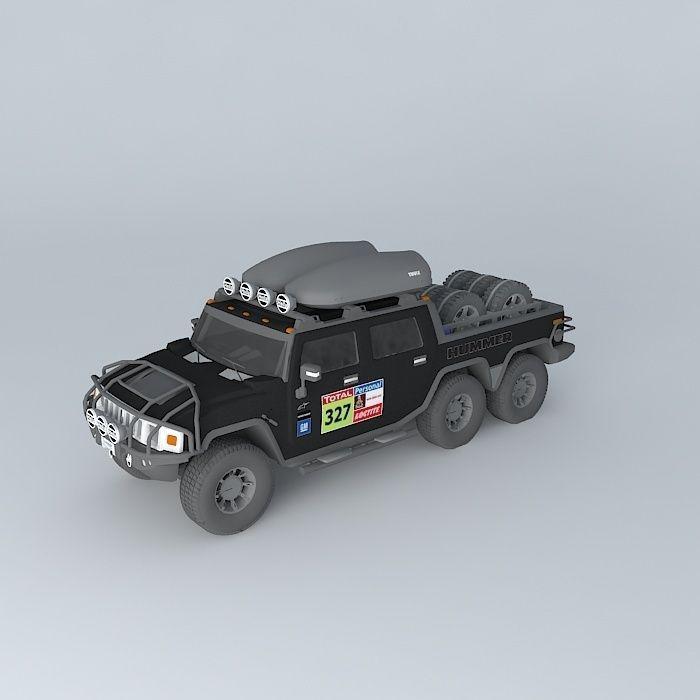 改装悍马  达喀尔支援卡车3D打印模型