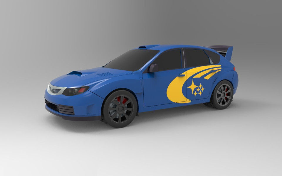 斯巴鲁翼豹 赛车3D打印模型