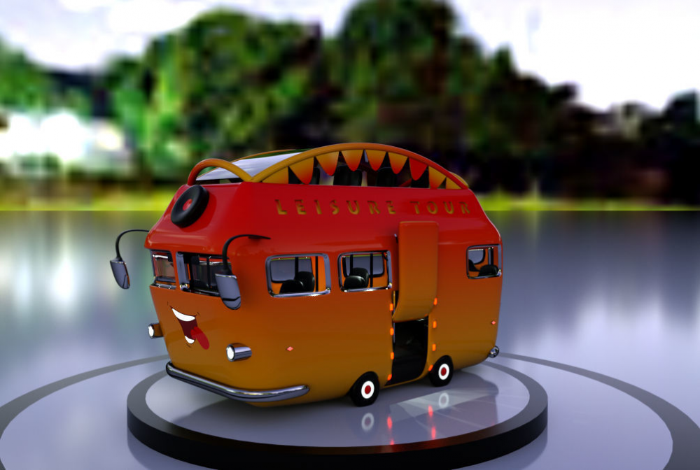 娱乐巴士3D打印模型
