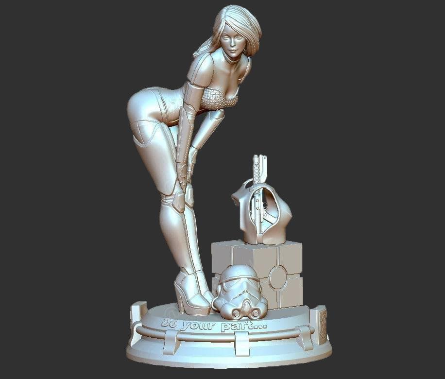 星球大战 冲锋队女孩3D打印模型