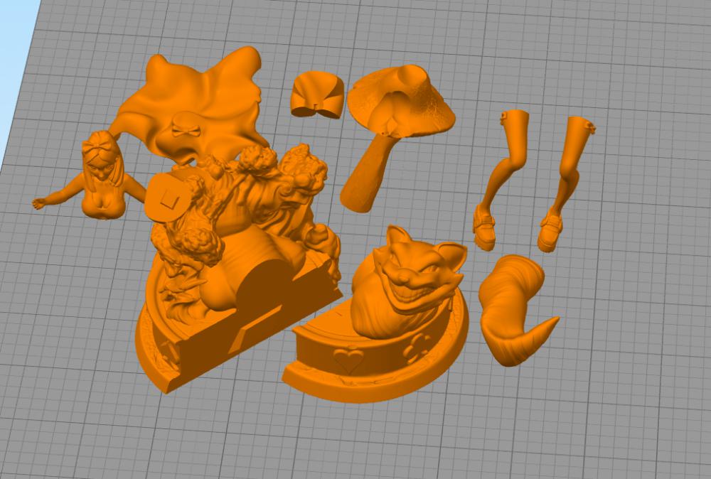 爱丽丝 坐姿3D打印模型