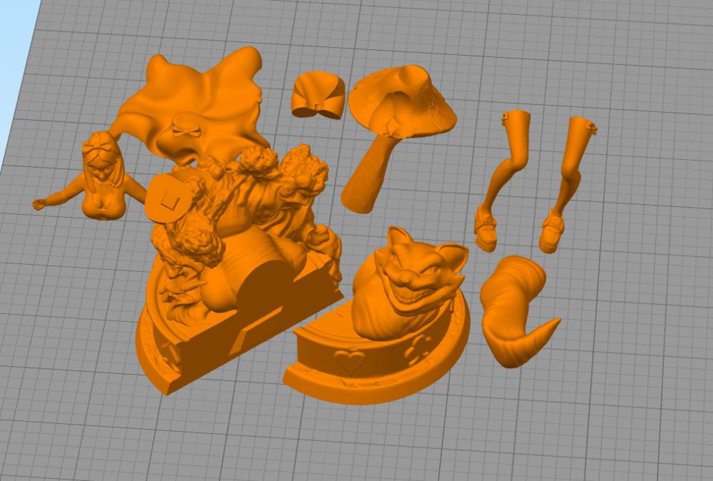 爱丽丝 坐姿3D打印模型