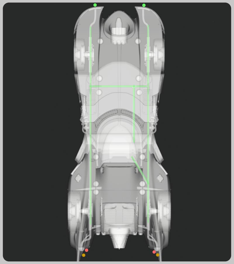 蝙蝠侠与他的战车3D打印模型