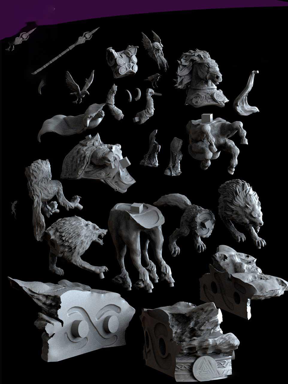 众神之王 奥丁3D打印模型