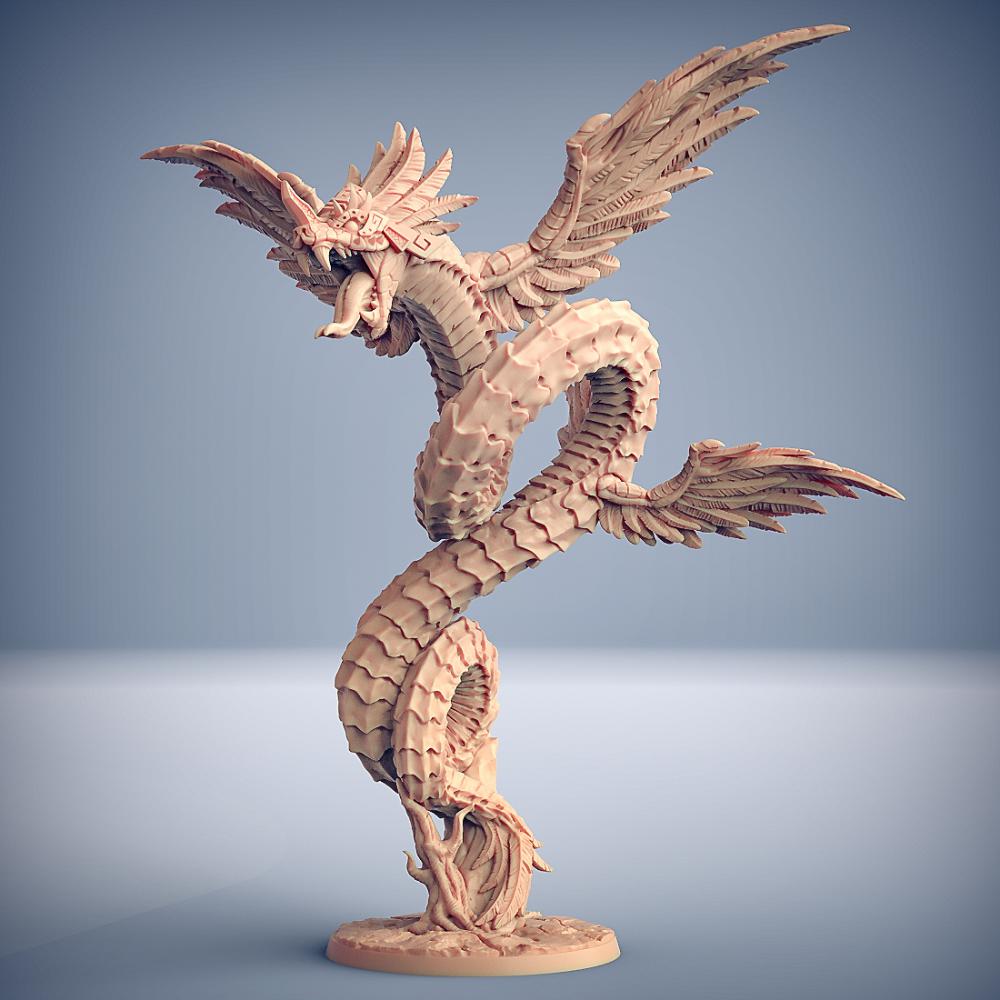 奎扎尔卡特 蛇神3D打印模型